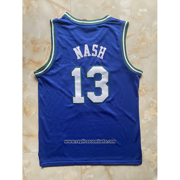 Camiseta Nino Dallas Mavericks Steve Nash #13 Mitchell & Ness 1998-99 Azul